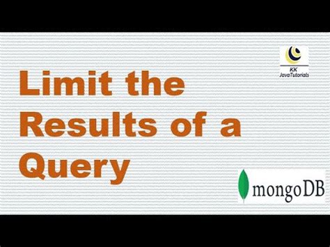 mongodb query limit|mongodb limit results.